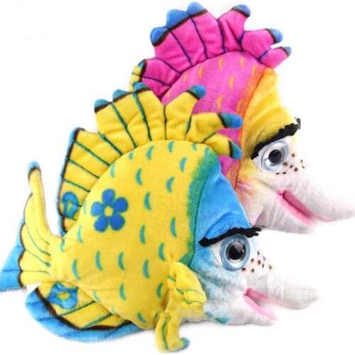 Children Plush Stuffed Toy Triangle fish two colors Baby Kids Toy for Christmas Birthday Gift