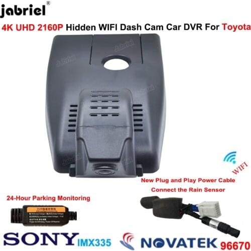 For Toyota IZOA 2018-2021 for Toyota CHR LE XLE fwd awd 2016-2021 4K 2160P Wifi Car Dvr Dash Cam Car Cameras 24H Video Recorder