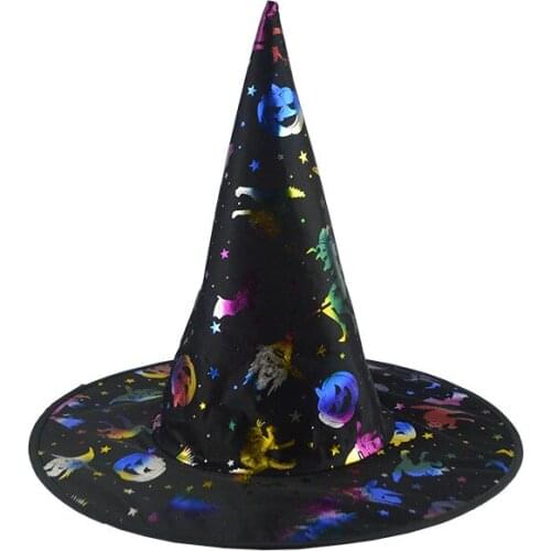 Adult Kids Children Witch Hats Masquerade Wizard Hat Cosplay Halloween Costume Party Birthday Carnival Top Hats Cap