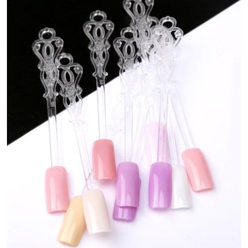 Nail Art 24Pcs/Pack Color Card Fan Display Shaped Stylish Retro Gel Polish UV Gel Chart Display Board Practice Manicure Tool
