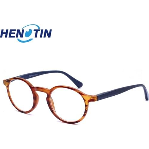 Henotin Unisex Round Retro Reading Glasses Spring Hinge Design, Light and Beautiful (4 Colors Optional)