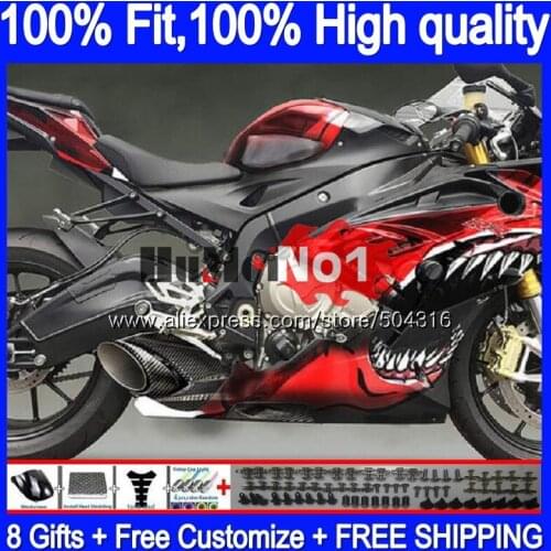 Injection For BMW S 1000RR 1000 RR 32MC.0 S1000 RR 2009 2010 2011 2012 2013 2014 S1000RR 09 10 11 12 13 14 Fairing Shark red blk