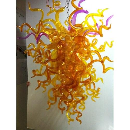 China Factory Outlet Hand Blown Glass Chandeliers Lightings Energy Saving for Foyer Decor