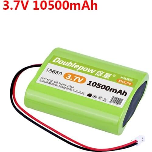 Doublepow 3.7V 18650 Lithium Battery Packs 10500mAh Rechargeable Battery Fishing LED Light Bluetooth Speaker +XH-2P Plug