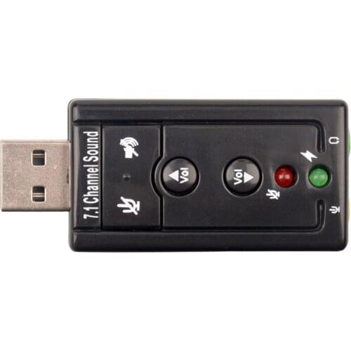 Lightweight 7.1 USB Stereo Audio Adapter External Sound Card for Windows XP/2000/Vista/7 3D USB Audio Adapter for PC and Laptop