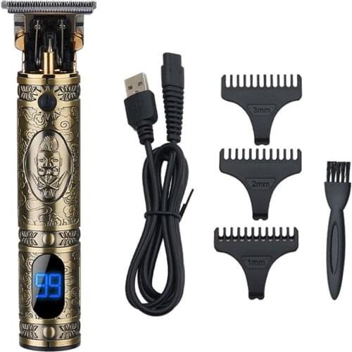 Electric Hair Trimmer USB Rechargeable LCD T9 Hair Clipper Haircut Cordless Shaver Trimmer 0Mm Men Barber Hair Styling Machine