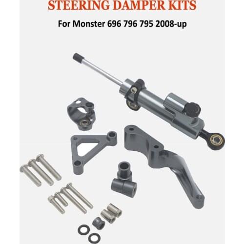 Motorcycle Modified Steering Damper Stabilizer Mounting Bracket Support Kit For Ducati Monster 696 795 796 2008-up