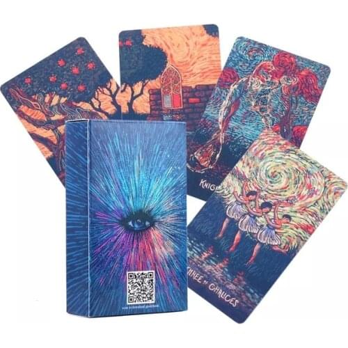 New 78pcs/set English DIY silver plating Prisma Visions Tarot board game tarot cards deck Divination board game dropshipping