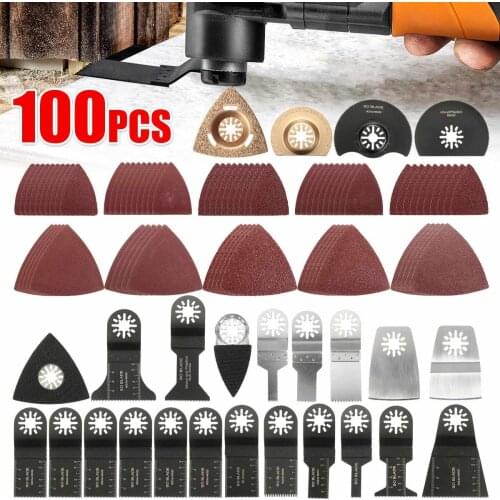Drillpro 100pcs Mix Oscillating Multitool Saw blade for Fein Makita Oscillating Tools