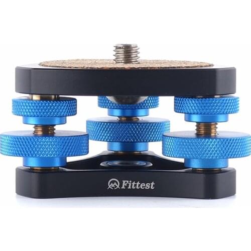 Fittest Tripod Leveling Base Leveler 3 Dials Adjustment 3/8'' Thread Mount w/ Screw Adapter