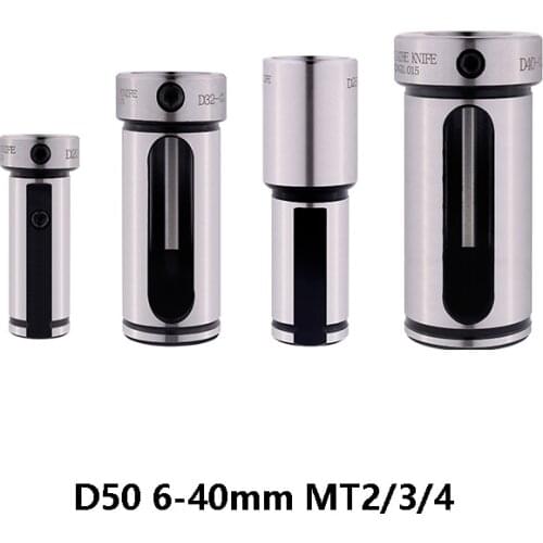 OYYU D50 Reducing Sleeve 6 8 10 12 14 16 18 20 25 32 40 MT2 MT3 MT4 Internal Turning Tool Holder U Drill CNC Lathe Guide Seeve