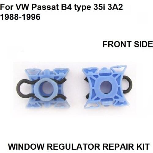 X2 WINDOW PLASTIC SLIDER CLIPS FOR VW Passat B4 type 35i 3A2 1988-1996 WINDOW REGULATOR REPAIR KIT FRONT LEFT or RIGHT NEW