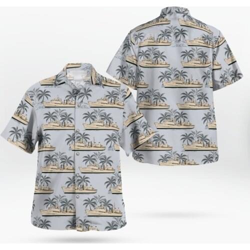 Warship 3D Print Beach Hawaii Summer 2021 Shirt Short Sleeve Shirt Streetwear Oversized 5XL Camisas De Hombre Blusa Masculina-26