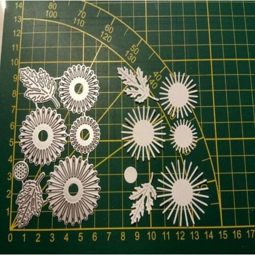 Sunflowers Metal Cutting Dies Stencil Scrapbooking DIY Album Stamp Paper Card Embossing Decor