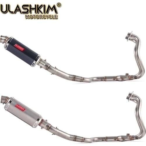 Motorcycle Full Exhaust System Slip On For kawasaki Ninja 250 250R 300 Ninja250 ninja300 Middle Pipe With DB-KILLER