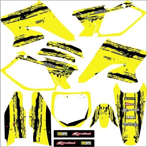 Full set of 3M Stickers Motocross Background Graphics Decals For Suzuki RMZ250 RMZ 250 2004 2005 2006 RMZ-250 For Suzuki 250 RMZ