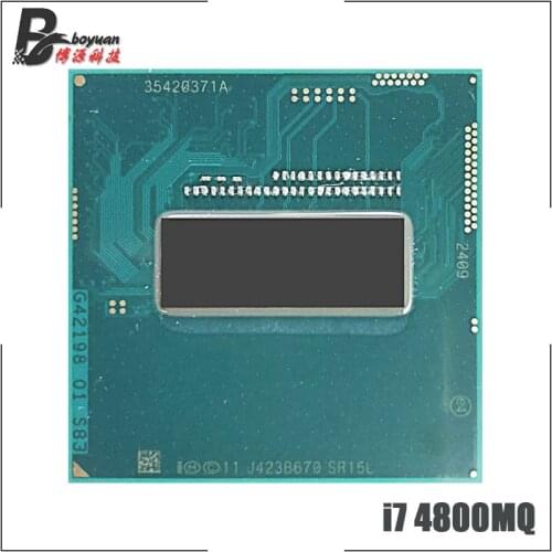Intel Core i7-4800MQ i7 4800MQ SR15L 2.7 GHz Quad-Core Eight-Thread CPU Processor 6M 47W Socket G3 / rPGA946B