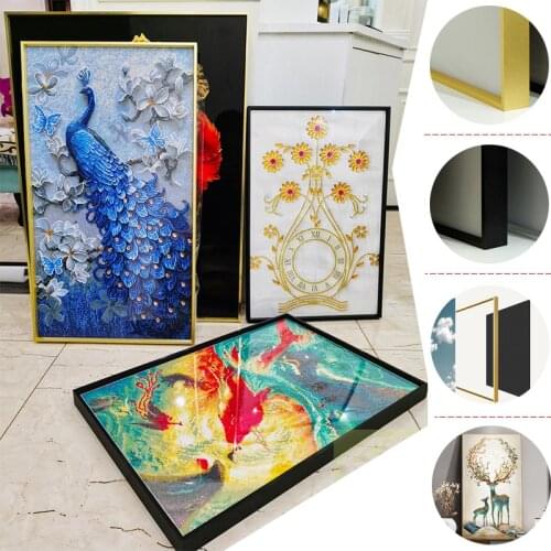 High quality New DIY Aluminum Alloy Frame For Diamond Painting Picture Poster Canvas Painting By Numbers Frame Wall Decoration