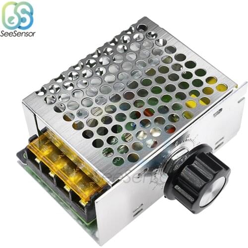 4000W 220V AC SCR Voltage Regulator Dimmer Electric Motor Speed Controller Electronic Volt Regulator Temperature Regulator