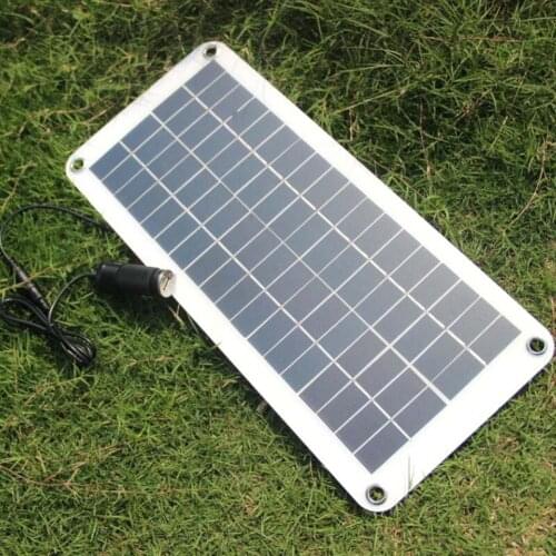 20W Solar Panel 12V to 5V Battery Charger USB for Car Boat Caravan Power Supply JA55