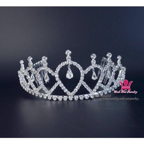 Bridal Wedding Tiaras Rhinestone Crown Princess Queen Hair Accessories Crystal Classic Tiaras Comb Headband Clip Party Hairwear