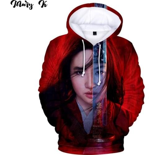 Popular Mulan Movie 3D anime Men Women Hoodie Sweatshirts Boys Girls Print Kids sweatshirt Unisex Autumn and winter Clothes