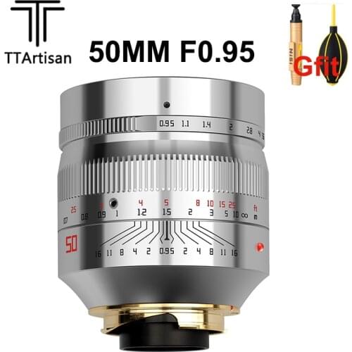 TTartisan 50mm F0.95 Lens Large Aperture Manual Focus for Leica M Mount Camera M9 M10 50 Camera Lens