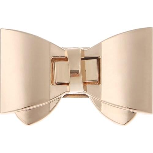 Bowknot Shape Clasp Turn Locks For Women Bags Twist Lock DIY Leather Handbag Bag Hardware Accessories