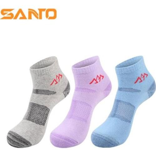 Women Sports Socks (3 Pairs/lot) SANTO/S003 Cotton Quick Dry Outdoor Climbing Hiking Socks