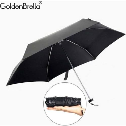 Mini Pocket Umbrella Women Sunny and Rainy Portable Fashion 5Folding Umbrella Small Sun Parasol Umbrella Rain New Gift