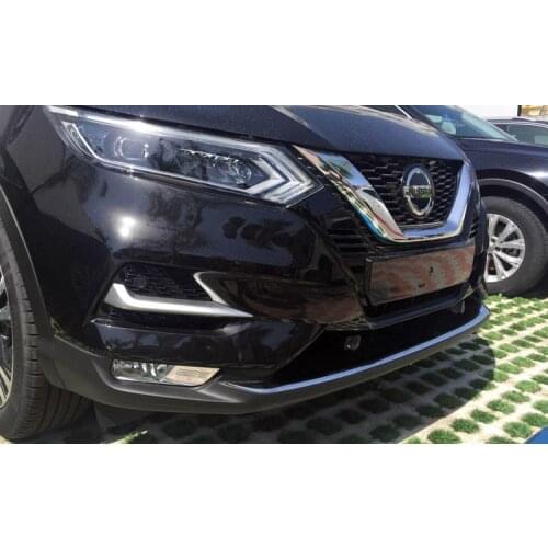 1pc CHROME FRONT LOWER MESH GRILL GRILLE COVER TRIM GUARD MOLDING ACCESSORIES FIT FOR 2017 2018 19 NISSAN QASHQAI J11
