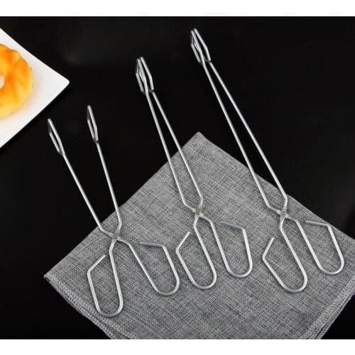 1 Pcs BBQ Tongs for Grilling Stainless Steel Scissors Type Food Clip Barbecue Clip Pizza Bread Clamp Outdoor Cooking Tool