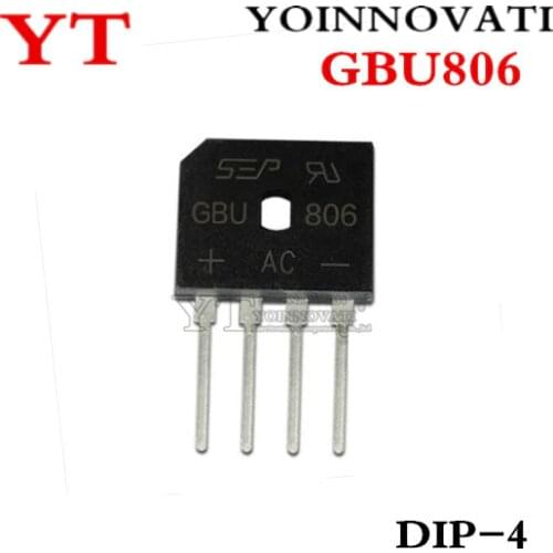 10pcs/lot GBU806 GBU 806 DIP-4 IC Best quality