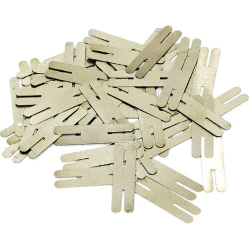 100pcs/lot 0.2x30x8mm H type Nickel Plated Steel Strap Strip Sheets for Battery Pack Spot Welding Spot Welder Equipment R7UB