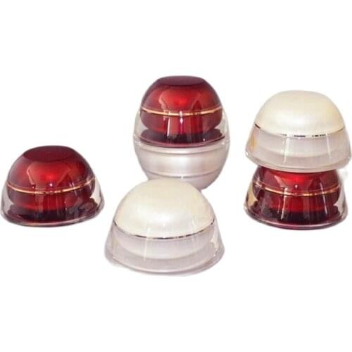15g white/red pagoda shape plastic acrylic jar pot tin for eye cream serum essence moisturizer skin care cosmetic packing