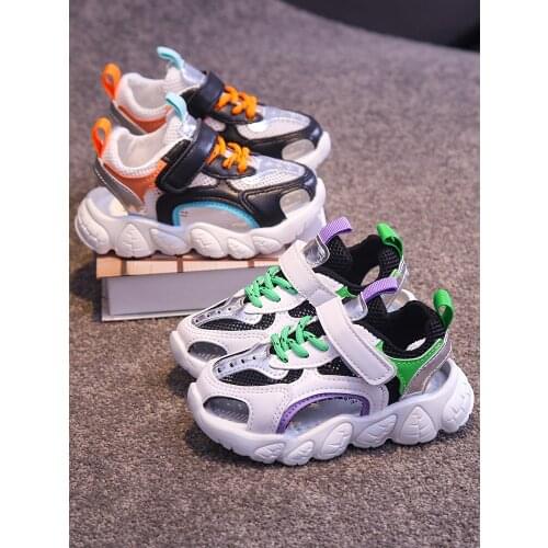 2021 Baby Summer Sports Shoes Toddler Sandals Girls Boys Fashion Casual Shoes 1-6 Years Kids Sneakers Matching Mesh Shoes 21-30