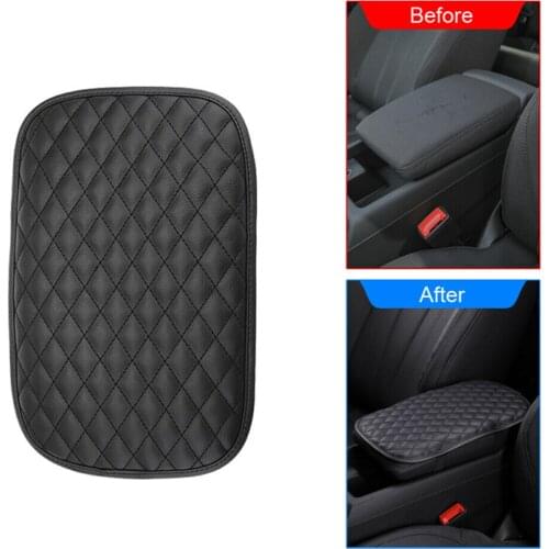 2021 Universal Center Console Leather Auto Seat Armrests Box Protection Cushion Hand Supports 35X20X0.6cm Car Armrest Pad Cover