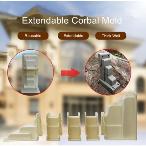 38cm(14.96 in) ABS Plastic Precast / Cast in Place Plastic Steel Concrete Roof Top Supports Villa House Decoration Corbel Mold
