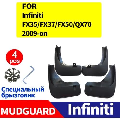 FOR Infiniti FX35 FX37 FX50 QX70 Mudguards Fender Mud Flap Guard Car Accessories Auto Styline Mudflaps Front Rear 4pcs