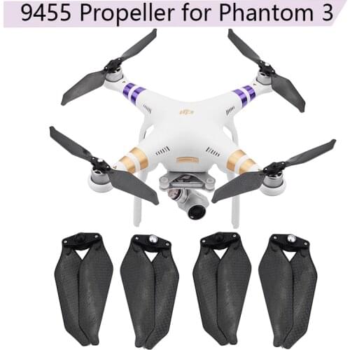 4pcs Prop Folding Propeller for DJI Phantom 3 2 Drone 9455S Durable Carbon Fiber Blades Airscrew Sefl Lock Replacement Accessory