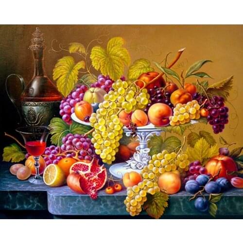 Diamond Painting Grape Fruit 5d Diy Mosaic Full Square Round Drill Diamant Of Rhinestone Daimond Embroidery Pictures Sale