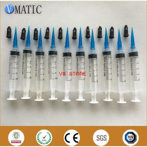 Free Shipping Quality Assurance 10 Sets Syringes 5ml 5cc Dispensing Plastic Needle & Stopper Adhesives Glue Dispenser Needle