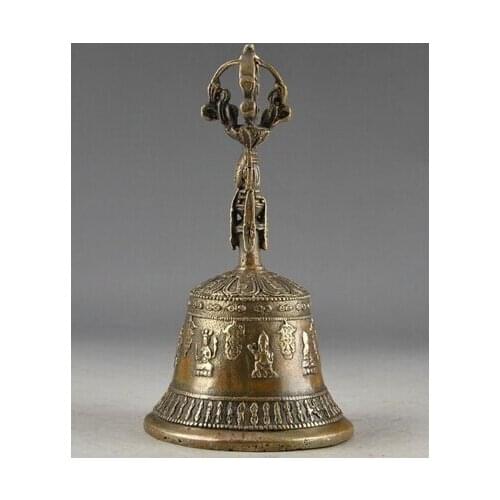 Art Bronze Decoration Crafts Brass CHINA VINTAGE BRASS HANDWORK HAMMERED EXORCISM STATUE