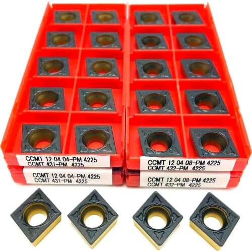 CCMT120404 CCMT120408 PM 4225 Carbide Tool CNC Lathe Tool Metal Cutting Tool High Quality Tool CCMT 120404 Turning Insert