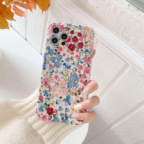 GIMFUN Luxury Oil Painting Relief Floral Phone Case for iPhone 11 12 Pro Max XS Max X XR 7 8 Plus Case Soft Tpu Shockproof Cover
