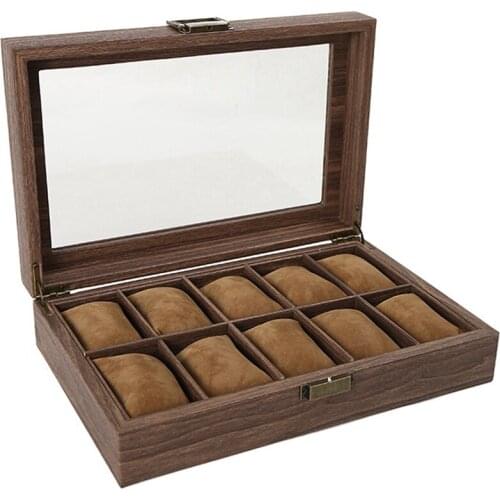 Multiple Watch Box Wooden Jewelry Storage Packaging Box Window Glass Display Box