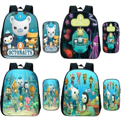 Children The Octonauts Kindergarten Bags Kids Bookbag Toddler Kindergarten Backpack School Bag 2 Pcs/Set Preschool Knapsack Gift