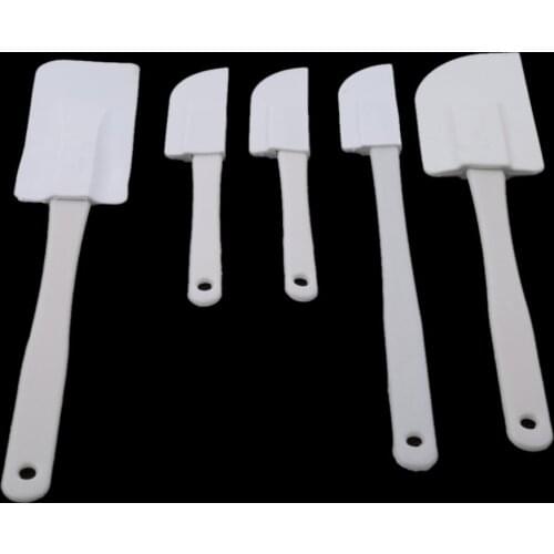 Baking Tools White Large and Small Silicone Scraper Make Cake Cream Spatula Peeler Blade Stirring Scraper Features Cream Scraper