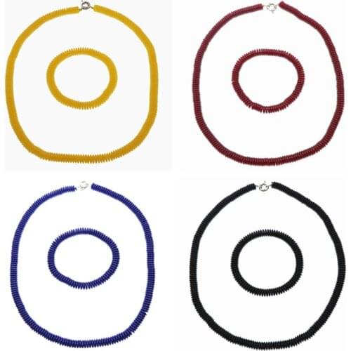 New Dubai Jewelry Set Necklace Bracelet for Women Wedding African Beads Bridal Faux Ambers Resin Brides Party Prom Jewellery B44