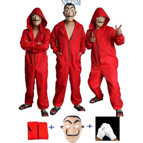 Salvador Dali Movie The House of Paper La Casa De Papel Cosplay Party Halloween Mask Money Heist Costume & Face Mask